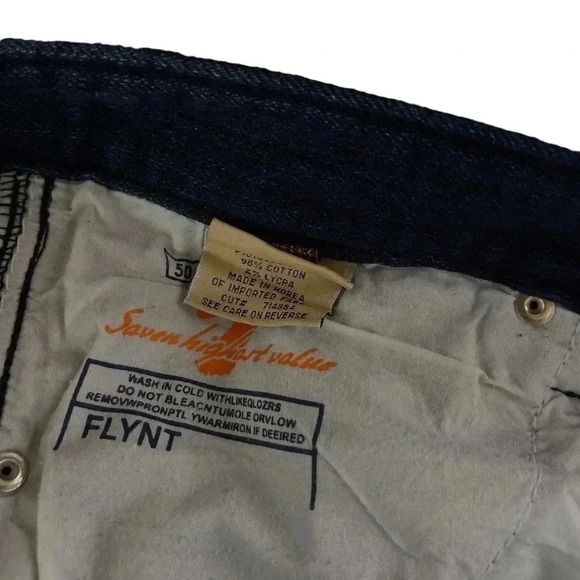 Vintage 7 For All Mankind ‘Flynt’ Sparkle A Pocket Jeans Size 28 - Picture 6 of 6